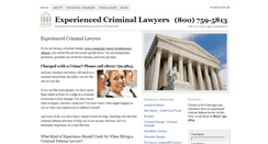 Desktop Screenshot of experiencedcriminallawyers.com